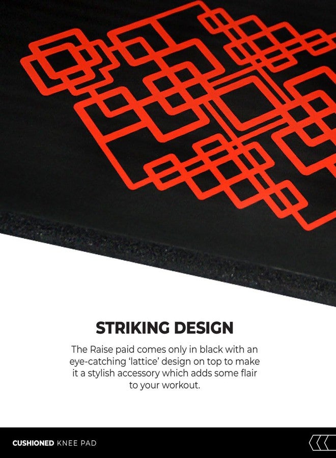 TEGO Stance Knee Pad | Joint Support Cushion for Yoga & Floor Workouts | Knees, Elbows & Wrists | Portable Fitness Pad (Black Orange, 25 x 60 x 2 (Thickness)) - Image 2