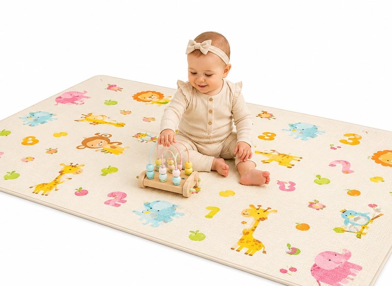 Earss Baby Play Mat – BPA-Free Foldable Foam Crawling Mat for Kids (150 x 180 x 1 cm) – Portable, Safe, and Comfortable Floor Play Mat (Assorted Designs) - Image 4