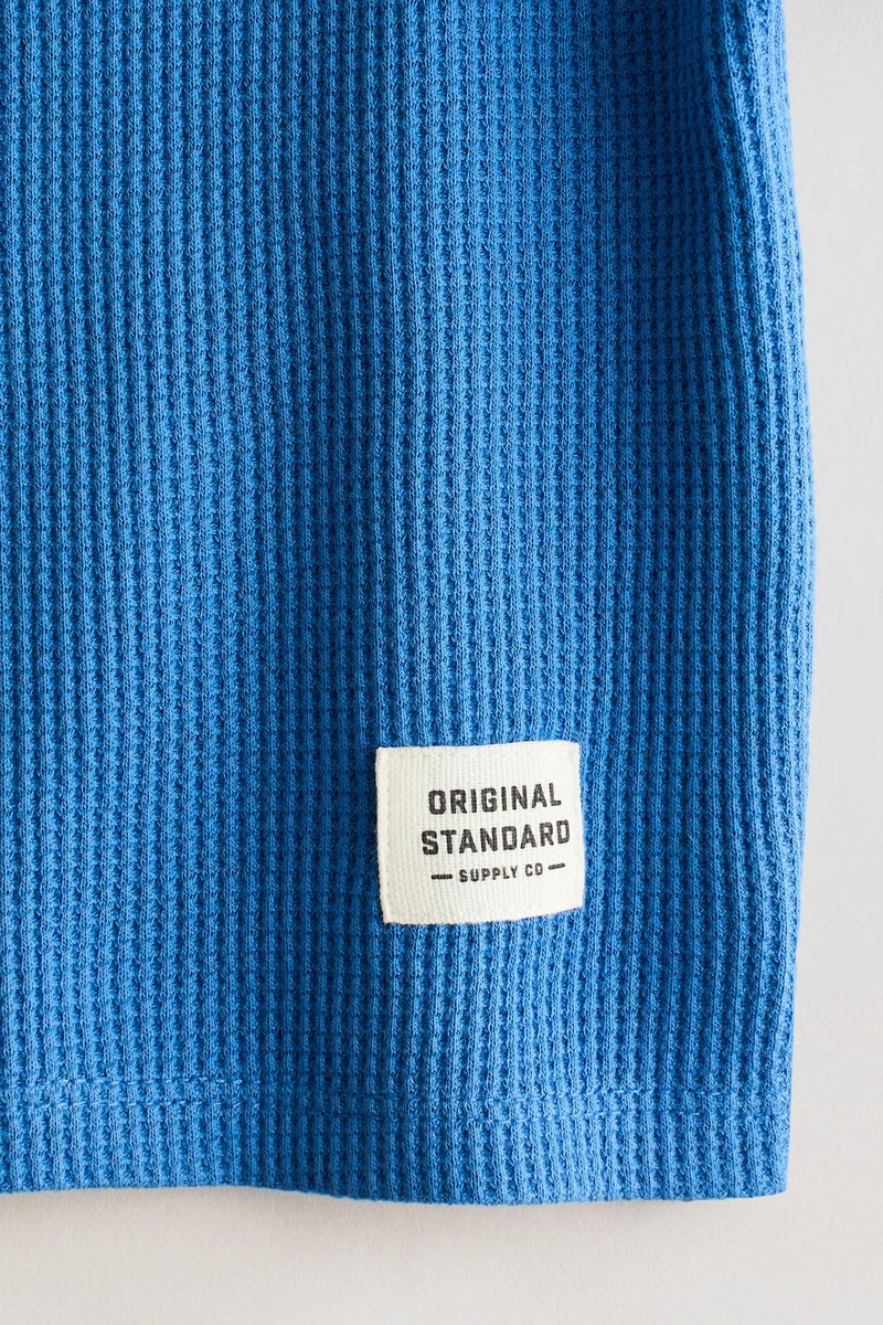 اتش اند ام طقم من القطن بنمط وافل - قطعتين