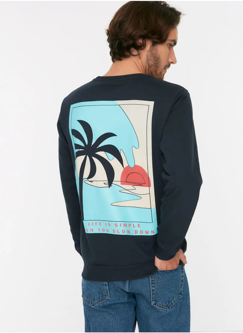 trendyol Back Print Sweatshirt