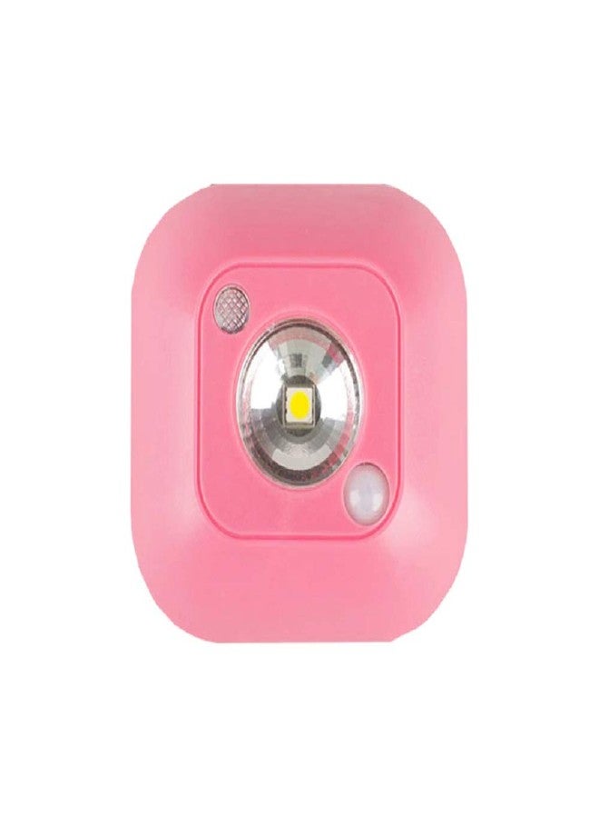 JERN LED Wireless Infrared Motion Sensor Wall Emergency Wardrobe Cabinet Night Lamp (Pink) - Image 1