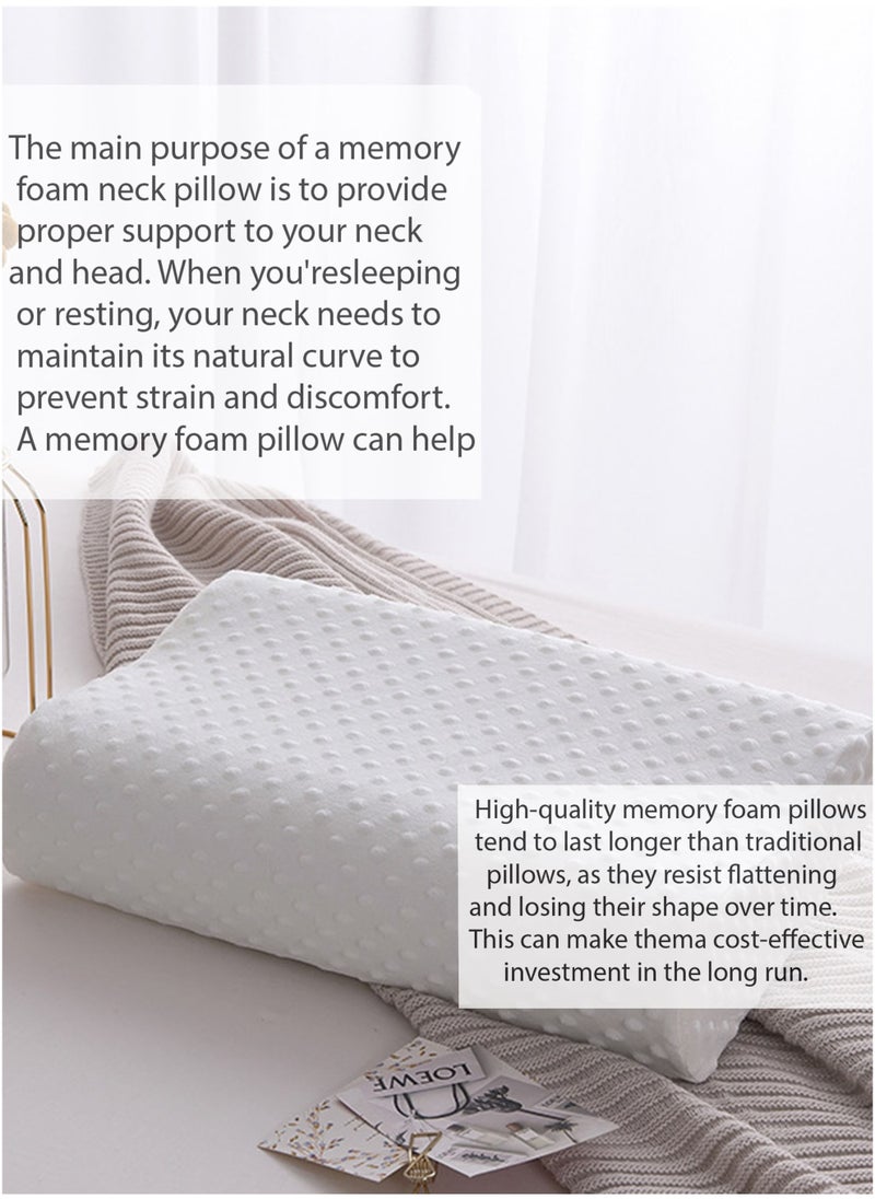 Toshionics Cervical Orthopaedic Memory Foam Technology Ergonomic Contour Medical Pillow For Sleep Comfort Premium Quality Neck Support and Shoulder Pain Relief With Washable Cover, 2 Pieces  - Image 3