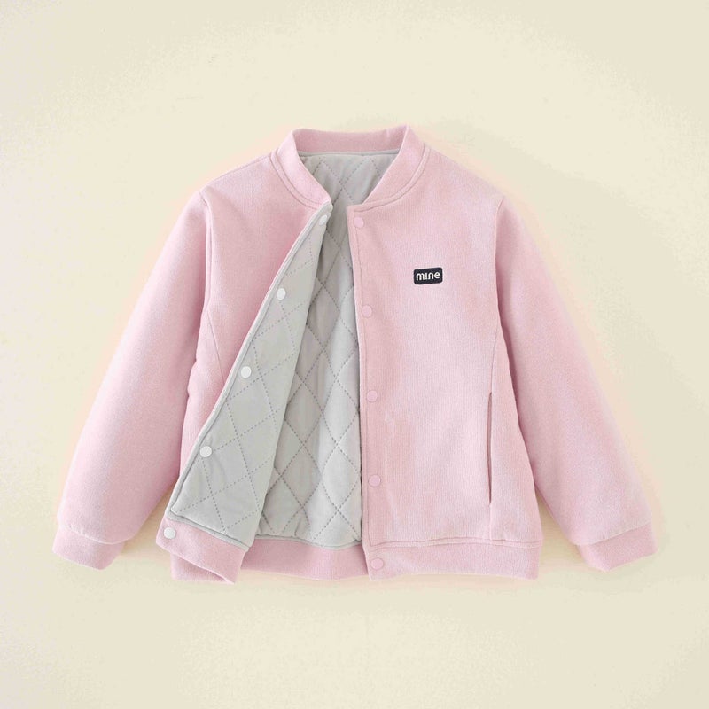 Kids Cashmere School Jacket Cotton Padded Winter Coat Royal blue - Image 3