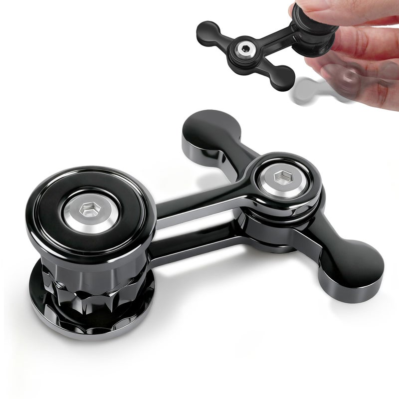 CHESLICR Metal Fidget Spinner Toy for Adult Cool Gadgets Gifts for Teen Boy Silent Figette Office Desk Toy Anxiety Stress Relief Item Quiet Calming Down Autism ADHD Tools Valentines Day Gifts for Him Men - Image 3