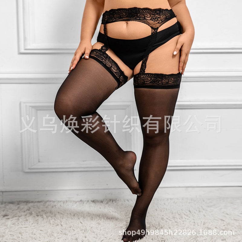 For Explosions 240Kg Large Size Stockings Silicone Non-Slip Lace Knee Socks Increased Bbw - Image 1