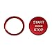 UHANBUT Car Engine Start Stop Push Botton Cover Aluminum Auto Key Ignition Switch Knob Ring Protector Vehicle Interior Switch Button Decoration Accessories for Audi A4 LA5 A6 Q3 Q5 Q7 Red - Image 2