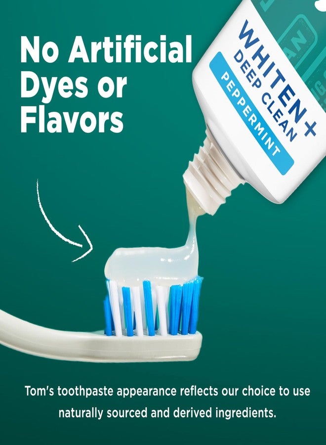 Tom's of Maine معجون أسنان تومز أوف مين وايتن بلس للتنظيف العميق، معجون تبييض طبيعي مع منظفات نباتية، آمن للمينا، يبيض دون التسبب في حساسية، بنكهة النعناع، 4.0 أونصة (عبوة من 3)  - Image 2