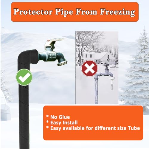MRPAPA 3 Pack Pipe Insulation Foam Tube - 15.8 Inches Black Pipe Covers - Multi-Purpose Soft Foam Tubing for Outdoor Indoor Swimming Pool Handle Water Pipes - Image 5