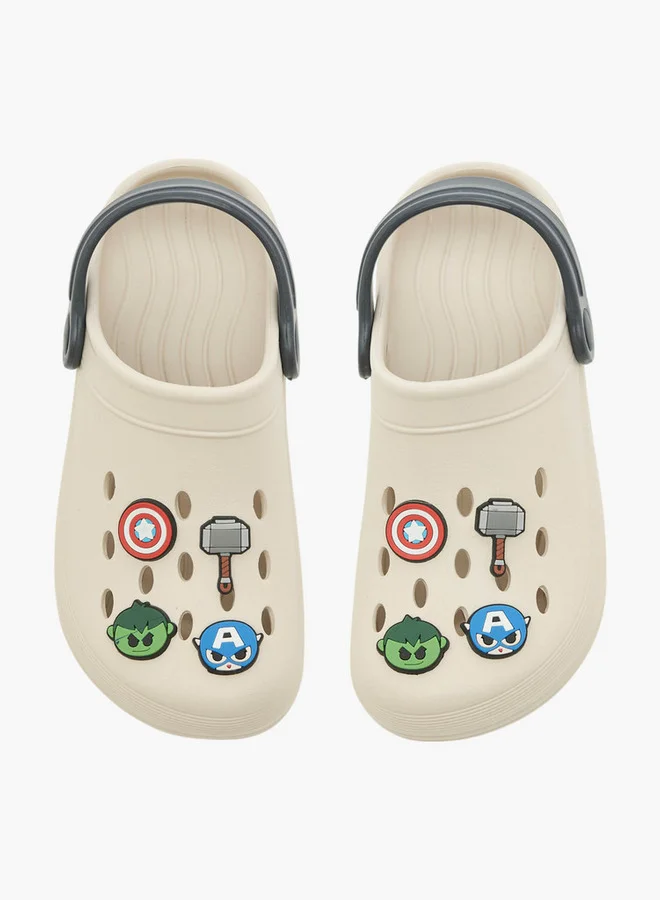 MARVEL Boys Avengers Applique Clogs with Backstrap