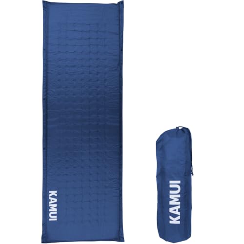 KAMUI Self Inflating Sleeping Pad - 2 Inch Thick Camping Pad Connectable with Multiple Mats for Tent and Family Camping (Blue) - Image 1