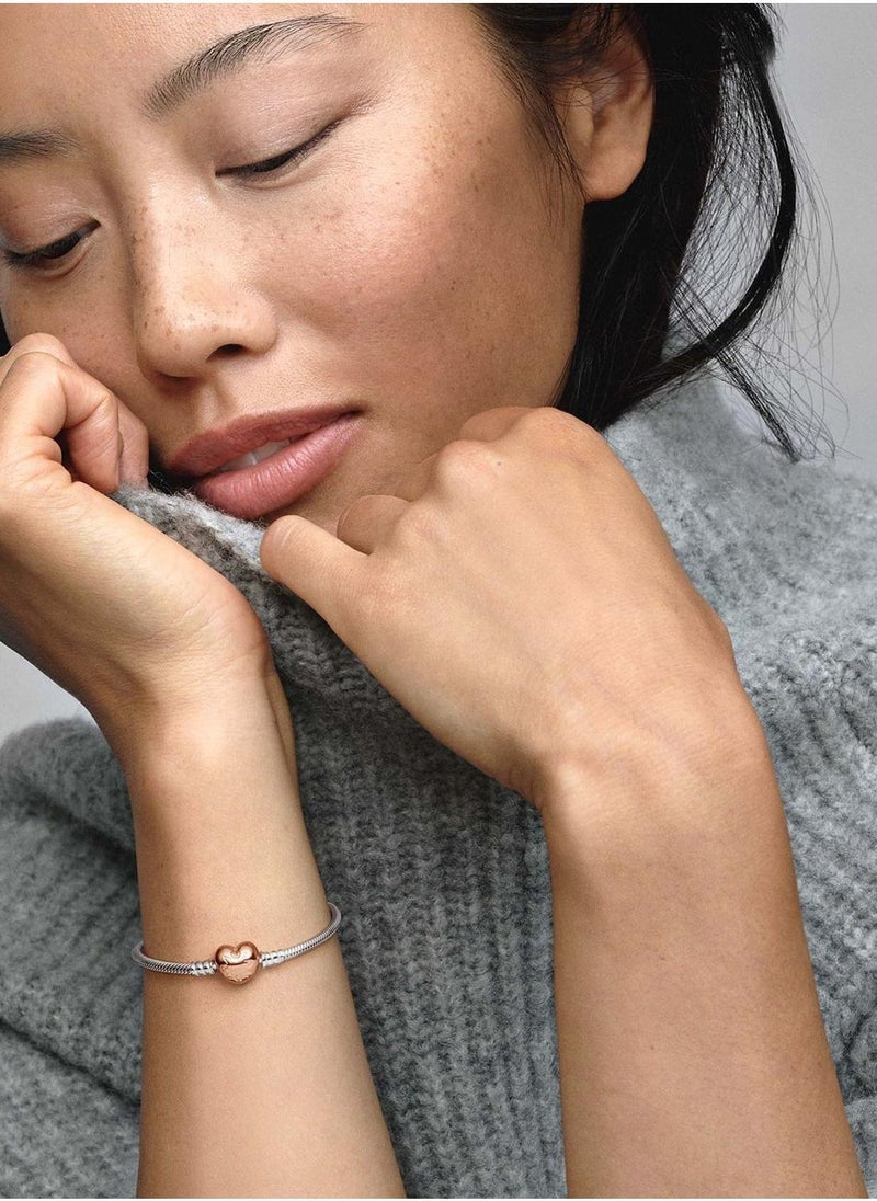 PANDORA Moments Heart & Snake Chain Bracelet - Image 5