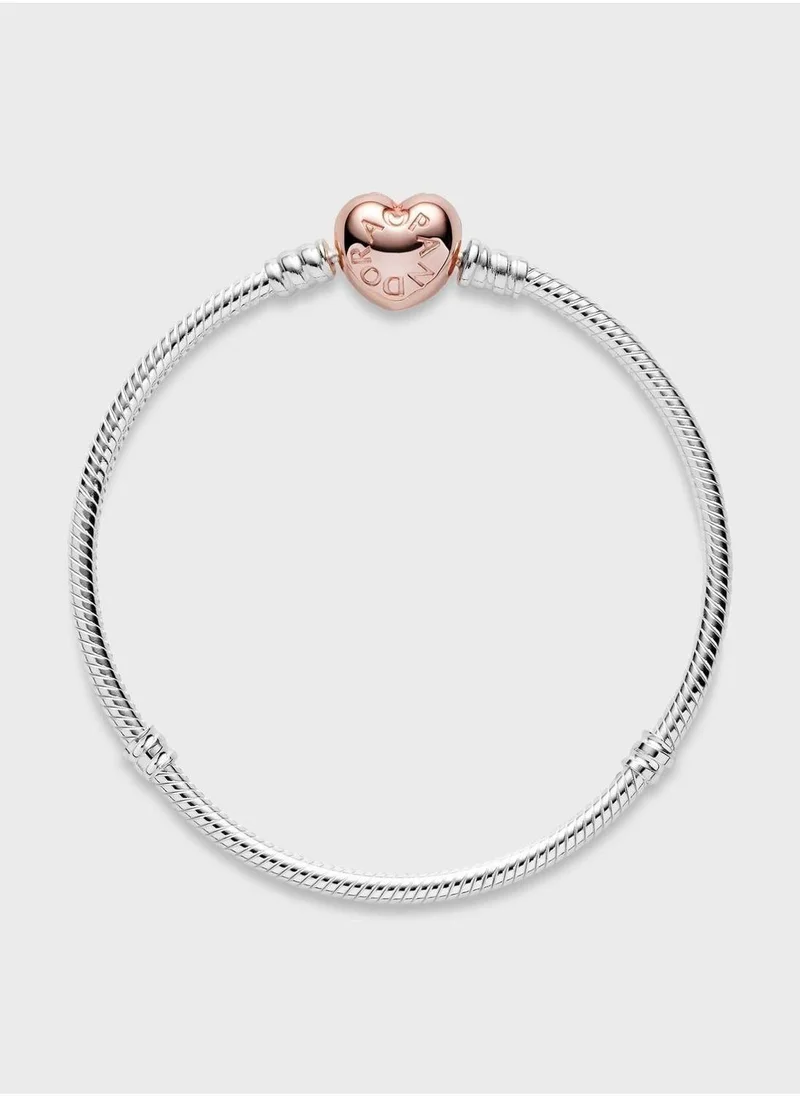 PANDORA  Moments Heart & Snake Chain Bracelet for Women | Best Price UAE