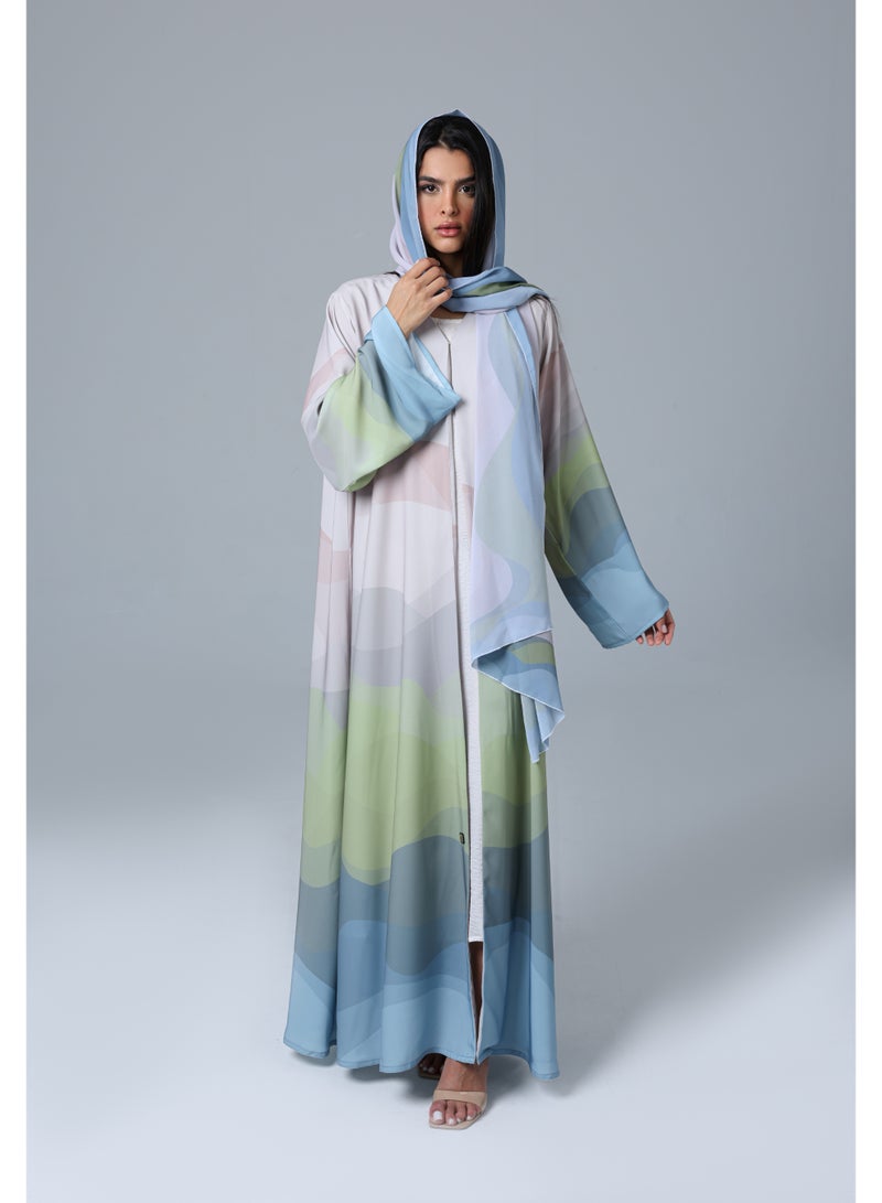 IKKXA Colorful Flowy Summer Breeze Abaya - Image 1