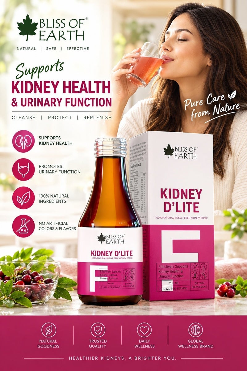 Bliss of Earth Kidney Detox & Kidney Cleanse Supplement, 100% Natural Sugar-Free Kidney Support Supplement, 200 ml - Image 3