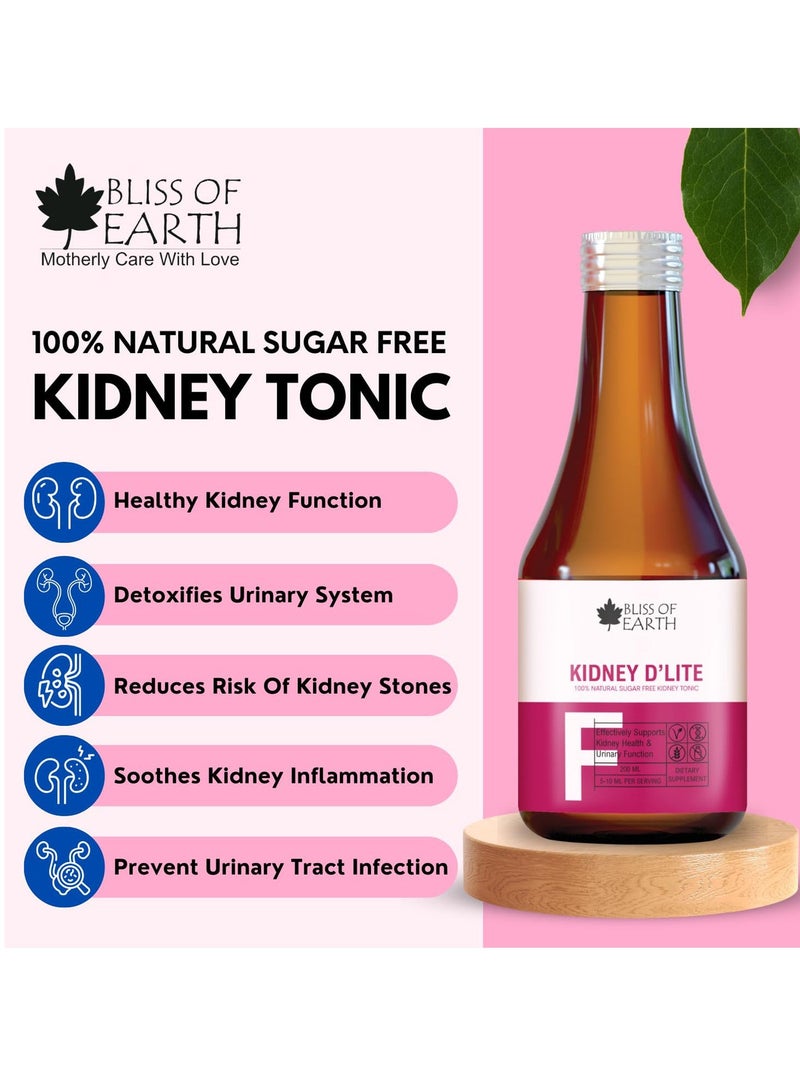Bliss of Earth Kidney Detox & Kidney Cleanse Supplement, 100% Natural Sugar-Free Kidney Support Supplement, 200 ml - Image 5