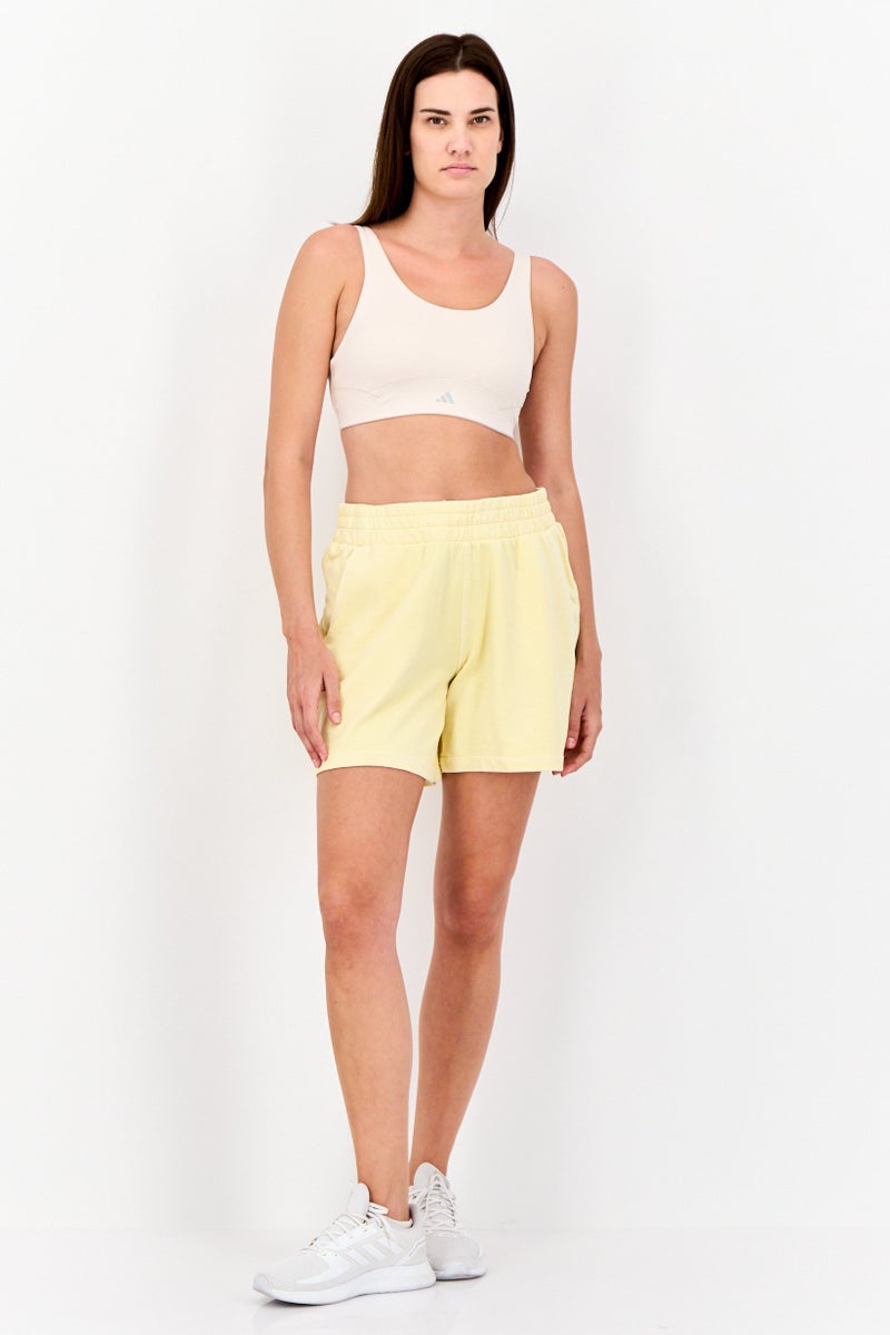 adidas Originals Women Sportswear Fit Outdoor Shorts, Yellow - Image 3