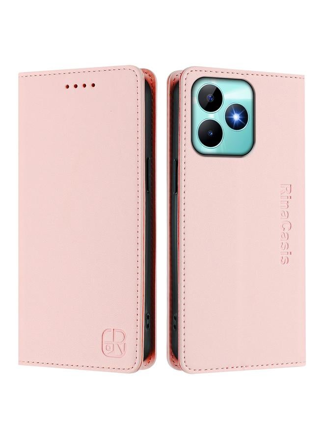 S-TOP Case For Realme Note 50 4G / C51 4G / C53 4G RC01 Dual-Folded Magnetic Suction RFID Leather Phone Case - Image 2