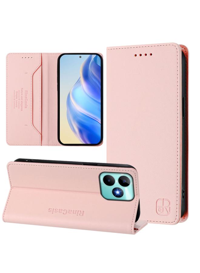 S-TOP Case For Realme Note 50 4G / C51 4G / C53 4G RC01 Dual-Folded Magnetic Suction RFID Leather Phone Case - Image 1