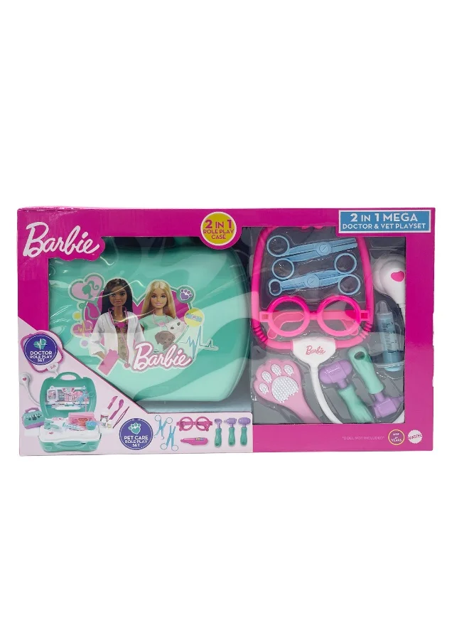 باربي Barbie 2 in 1 Mega Set(Doctor and Vet Playset)