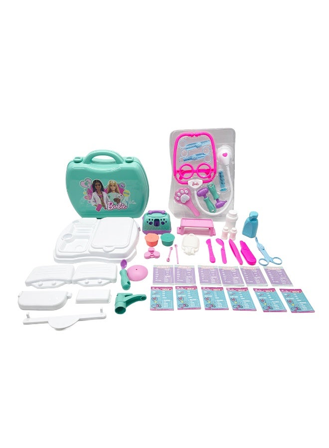 Barbie مجموعة باربي 2 في 1 ميغا (مجموعة لعب طبيب وبيطري) - Image 3