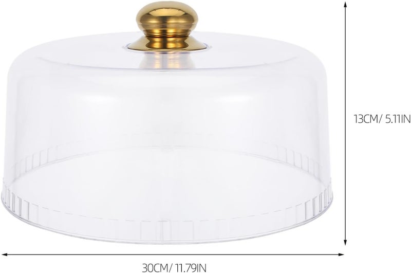 Healifty Acrylic Cake Dome Cover 30×13cm Food Lid Reusable Pastry Display Protector for Home Baking and Dessert Fresh Keeping - Image 2