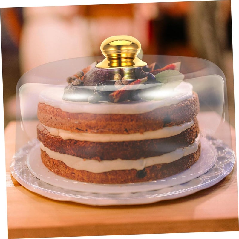 Healifty Acrylic Cake Dome Cover 30×13cm Food Lid Reusable Pastry Display Protector for Home Baking and Dessert Fresh Keeping - Image 5