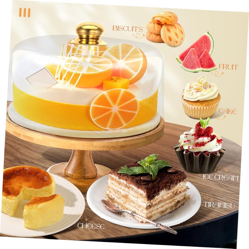 Healifty Acrylic Cake Dome Cover 30×13cm Food Lid Reusable Pastry Display Protector for Home Baking and Dessert Fresh Keeping - Image 3