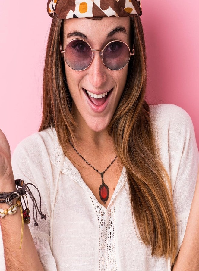 INENIMARTJ Gothic Cameo Necklace Blood Red Purple Stardust Crystal Pendant Goth Teardrop Vampire Necklace Halloween Jewelry for Women Vampire Witch Costume Accessories - Image 4