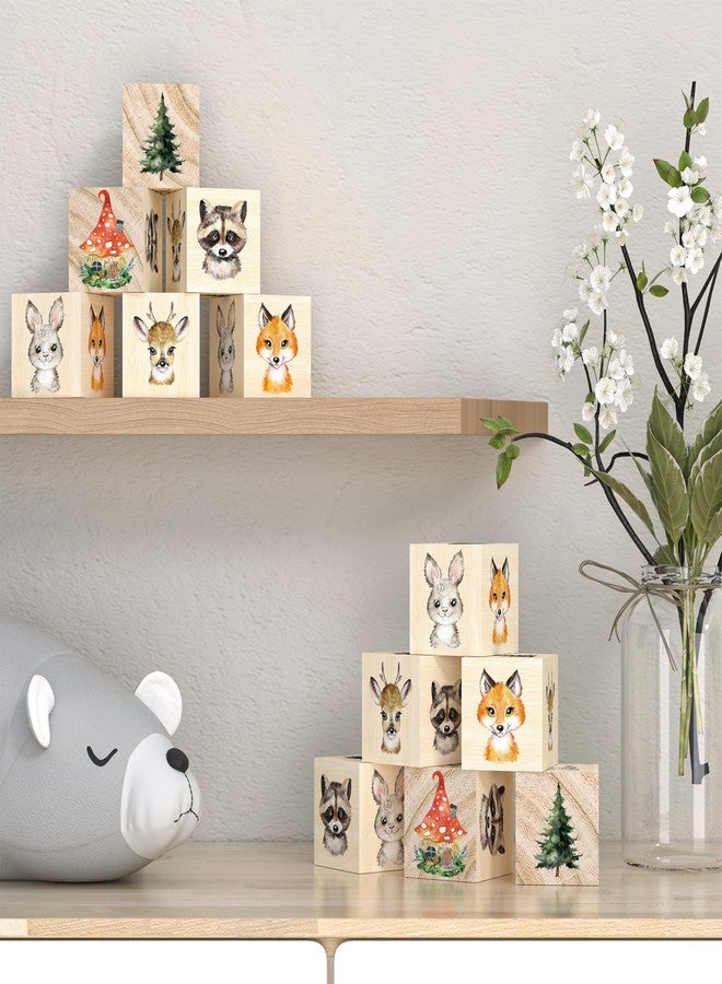 ANJUU 6PCS Safari Nursery Decor for Girls and Boys, Woodland Animal Decorations with Animal Themed, Wooden Flamingo Decor, Cute and Lovely Room Decoration for Baby Nursery (Colorful 2) - Image 3