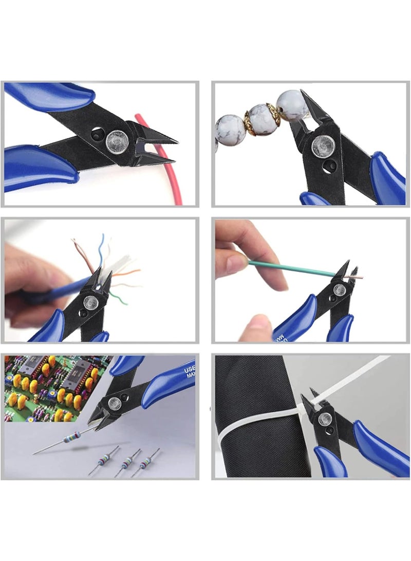 Sorandy Wire Cutters, Micro Flush Cutters with Internal Spring, Diagonal Cutters for Electronics, Heating Wire, Model Sprue, Soft Copper Wire Snips - Image 3