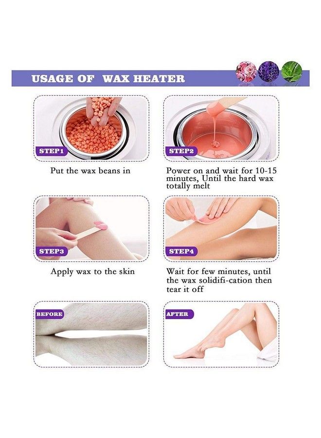 Big saving Automatic Wax Warmer Hot Wax Heater With Hair Removal Wax Beans(100Gm) And Spatula With Wax Strips For Hair Removal Waxing Kit For Women - Image 3