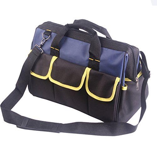 SEVIA Sevia Tools Bag for Electricians Carpenter Plumber Technicians Service Compartment 17Inch Tools Storage Bag Easy Carrying 14 Pocket Heavy Duty HandPower Tool Bag  - Image 1