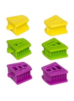 6 Pcs Props Silicone Bite Blocks, Blocks Multi Size Dental Mouth Opener for Child Kids Adults Teeth Clenching, Large, Medium and Small