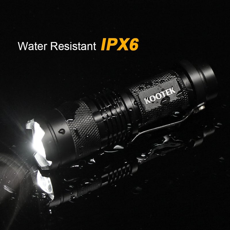 Kootek Mini LED Flashlights Pocket Pen Flashlight 5 Pack Ultra Bright 300 Lumens Handheld Flashlights Adjustable Focus Small for Kids Child Camping Cycling Hiking Emergency Torch Light - Image 5