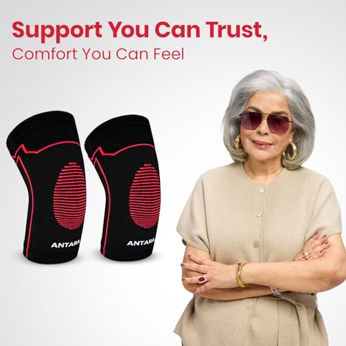 AGEasy Antara AGEasy (Max Group) Kneecap for Men & Women | Knee Support for Gym, Sports & Pain Relief | 4-Way Stretch, Anti-Slip, Inner Cotton Lining for Comfort | Knee Sleeves for Squats, Running & Cycling (M, Comfort Stretch Pro) - Image 2