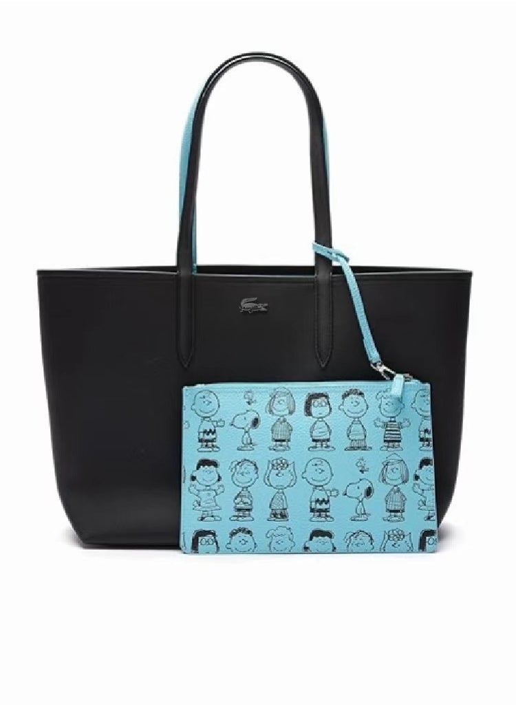 LACOSTE Lacoste Women's Lacoste X Peanuts Zippered Print Pouch Large Tote  - Image 1