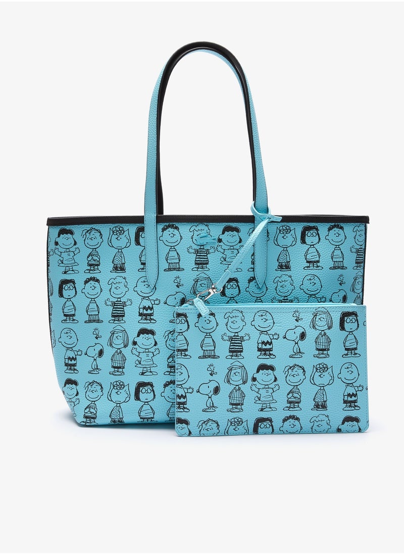LACOSTE Lacoste Women's Lacoste X Peanuts Zippered Print Pouch Large Tote  - Image 5