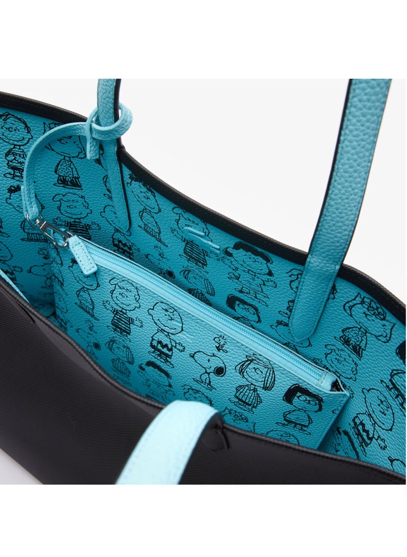 LACOSTE Lacoste Women's Lacoste X Peanuts Zippered Print Pouch Large Tote  - Image 4