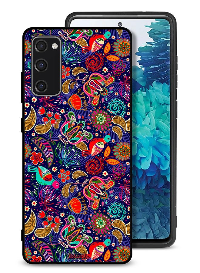 Tolwak Samsung Galaxy S20 FE Protective Case Cover Pattern Colorful Birds Leaf Flowers - Image 1
