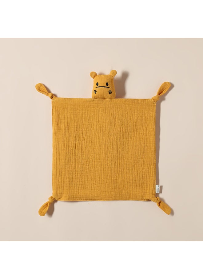 Generic - Pure Cotton Muslin Baby Soothing Towel Chewable Comforter Sleeping Aid Hush Puppy Doll Infant Sleep Training Toy Soft Fabric-Color:Shallow Khakis (hippo Amalette) - Image 1