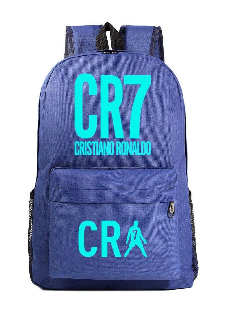 CR7 Blue Luminous Youth Casual Backpack