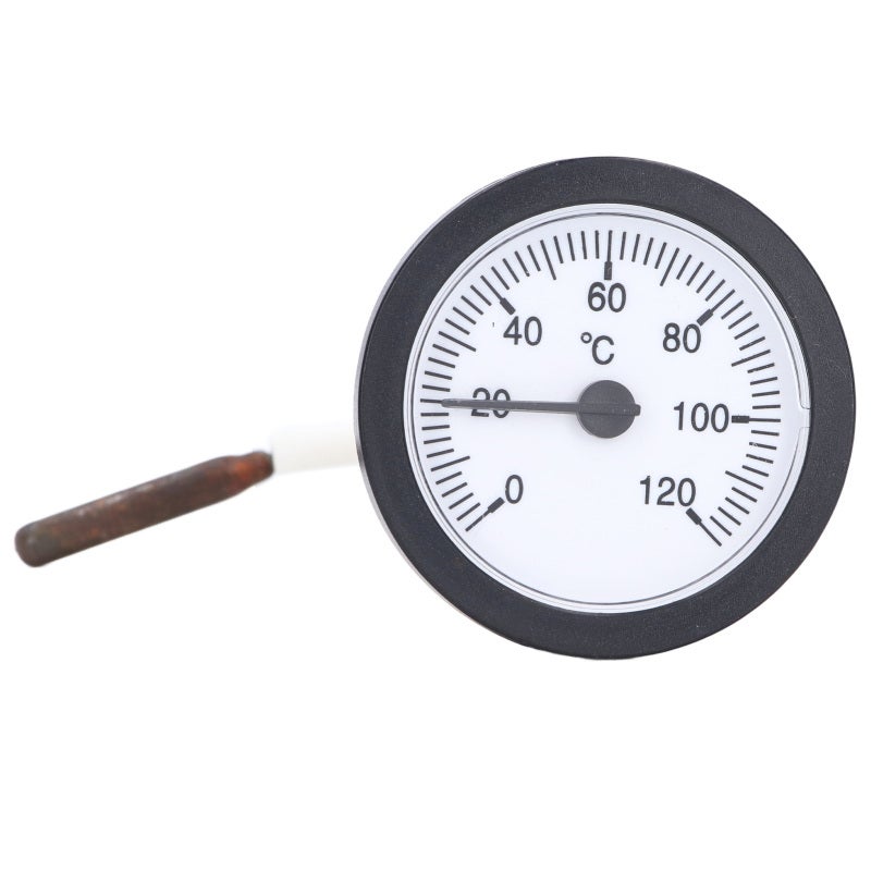 Dial Thermometer: 52mm Dial, 0‑120°C Range, Copper Sensor - Clear Scale Liquid Thermometer for Home Brewing, Aquarium, Cooking & Industrial Liquid Temperature Testing - Image 2