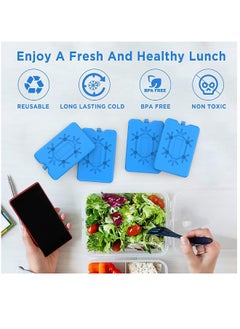 Generic Reusable Ultra-Thin Ice Packs for Lunch Boxes - Long-Lasting Freezer Packs to Keep Food Fresh and Cold in Coolers and Breastmilk Bags. Perfect for On-the-Go Meals!  - Image 2