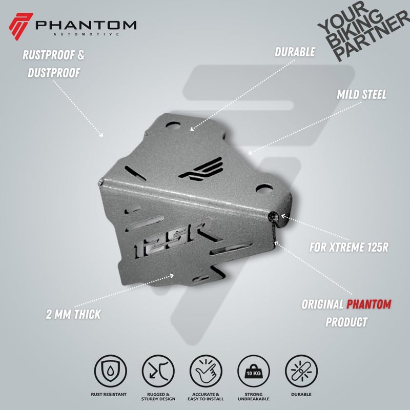 PHANTOM حماية أسطوانة الفرامل الأمامية ل Xtreme 125R Ver.1.0 | غطاء خزان | متين ومقاوم للتآكل | تركيب سهل (أسود) - Image 2