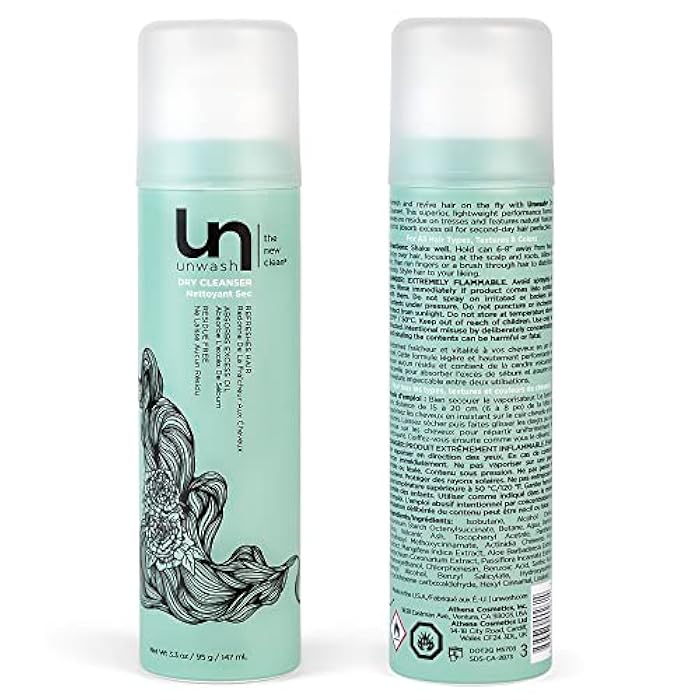 unwash Dry Cleanser - Dry Shampoo for All Hair Types, Refresh Hair & Absorb Excess Oil, Lightweight & Residue-Free, Color-Safe, 3.3 oz - Image 3