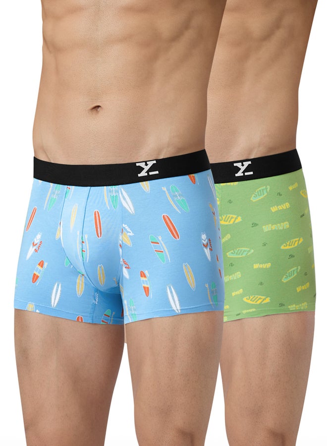 XYXX Pack of 2 - Men Surf Cotton Printed Trunks - Image 1