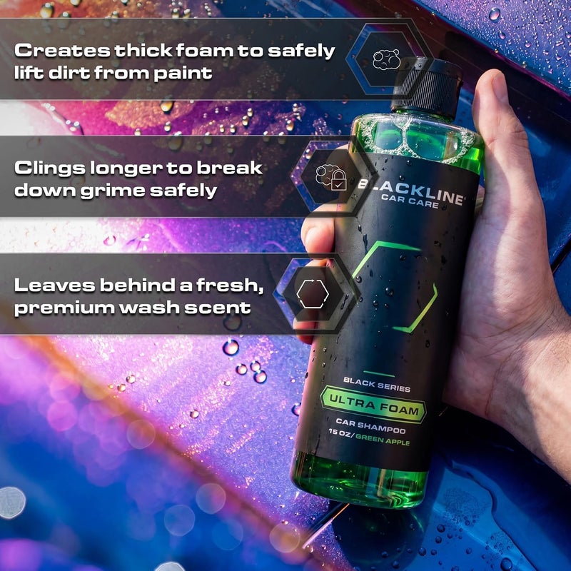 BlackLine Automotive Extreme Foaming Car Shampoo - Extreme Snow Foam Perfect for Ceramic Coatings - Compatible with Foam Cannon for Pressure Washer - 16 fl OZ - Image 2