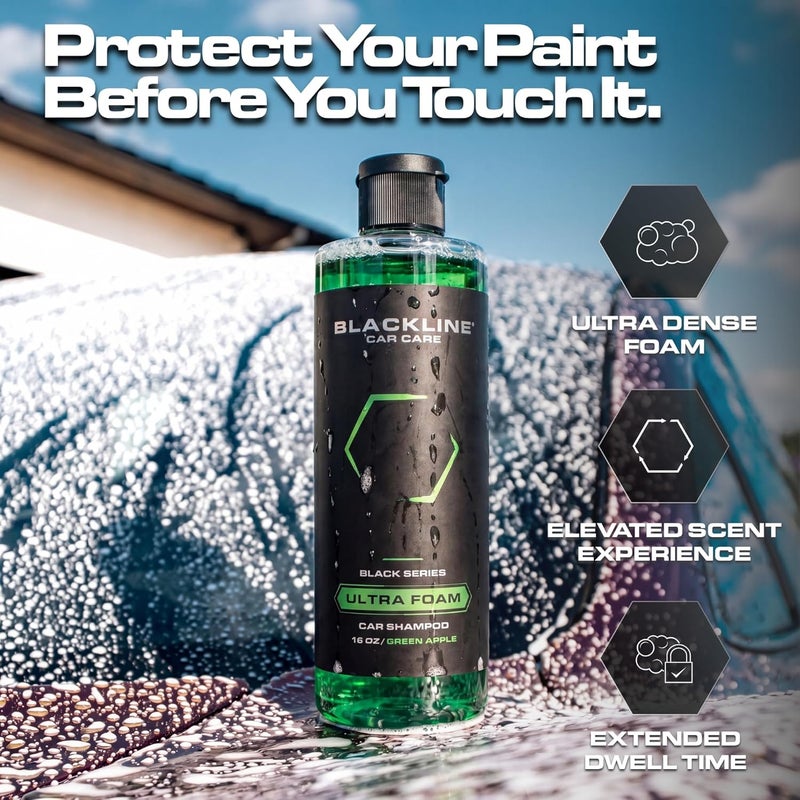 BlackLine Automotive Extreme Foaming Car Shampoo - Extreme Snow Foam Perfect for Ceramic Coatings - Compatible with Foam Cannon for Pressure Washer - 16 fl OZ - Image 1