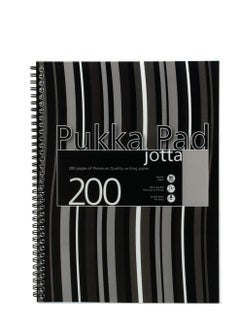 Pukka Pad 1 Pukka Pad Jotta Notebook Wirebound Plastic Punched 200pp 80gsm A4 Black Stripes Ref JP018-5  - Image 1