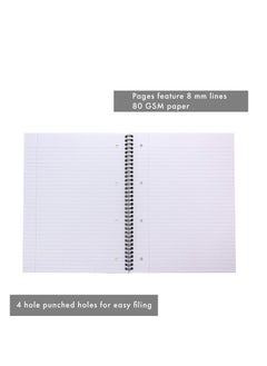 Pukka Pad 1 Pukka Pad Jotta Notebook Wirebound Plastic Punched 200pp 80gsm A4 Black Stripes Ref JP018-5  - Image 3